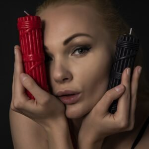 Imperium Low-Temp Wax Play Candles(Red & Black) | BDSM candles | low temp sex candles