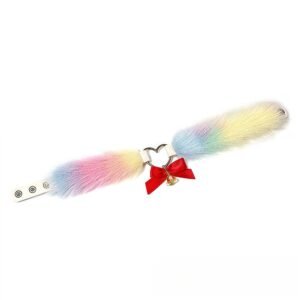 Enchanting Faux Fur Choker with Festive Charm